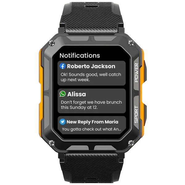 Robust Smartwatch med Pulsmonitor og Skridttæller