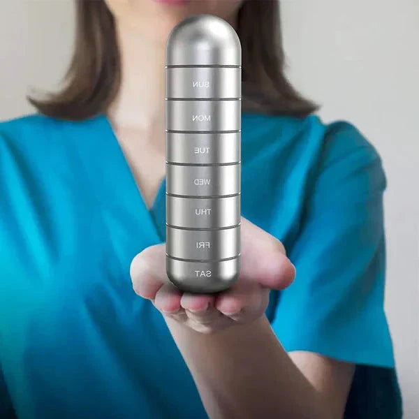 Resevänlig Aluminium Pillbehållare – Säker & Vattentät