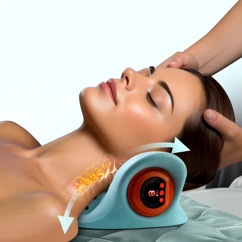 Intelligent nackmassagekudde med EMS och värme