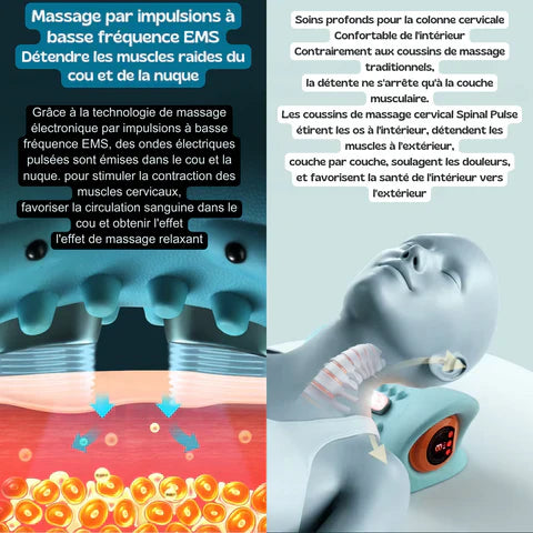 Intelligent nackmassagekudde med EMS och värme