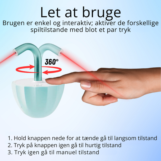 Interaktivt Kattelegetøj med USB-genopladelig Laser