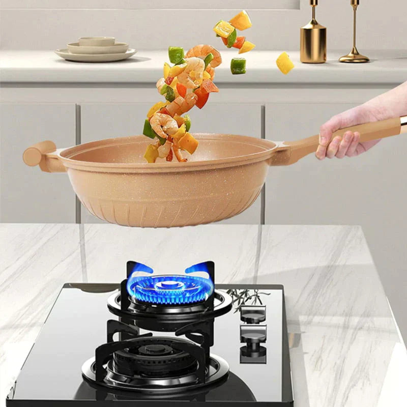 Multifunktionell wokpanna med non-stick-beläggning