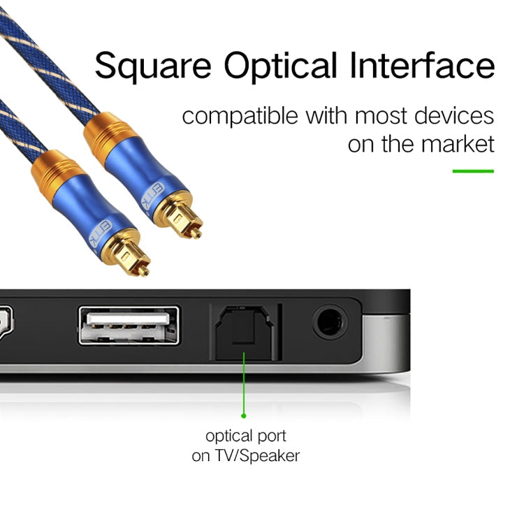 10m Guldpläteret Toslink M/F Digitalt Optisk Audiokabel OD6.0mm