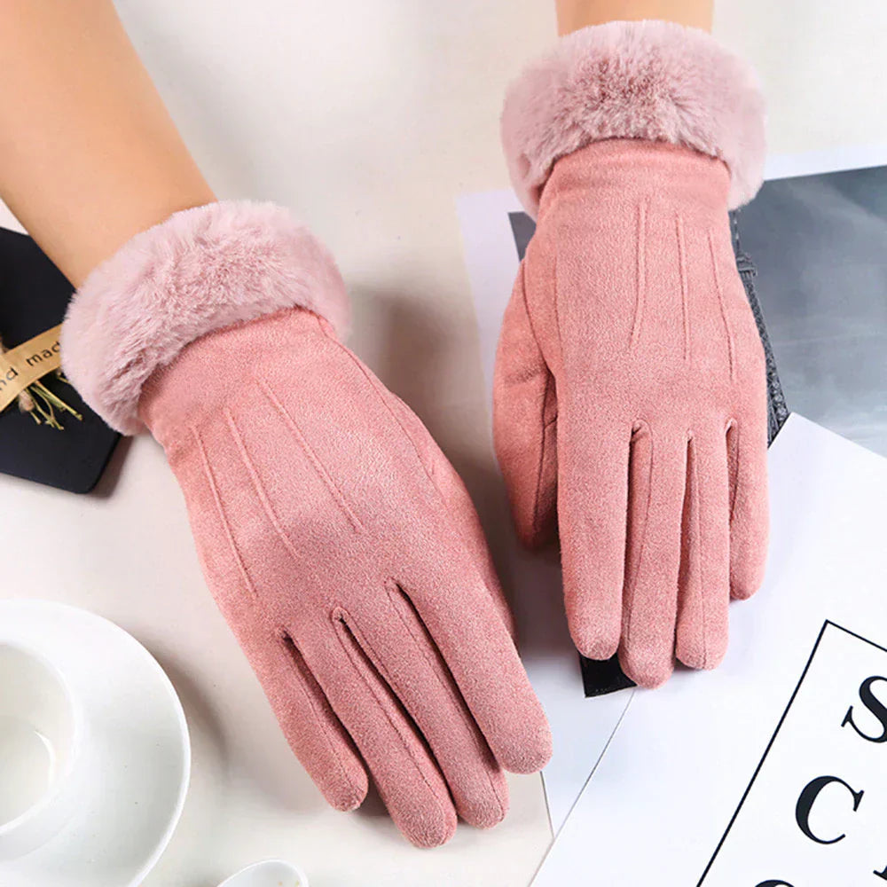 Damhandskar i Mocka med Touchfunktion och Elegant Design