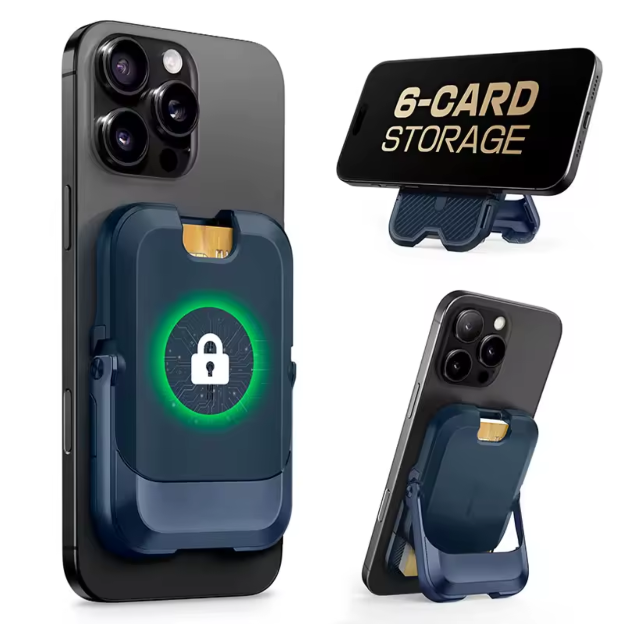 Smart iPhone Tegnebog med 6 Kortpladser