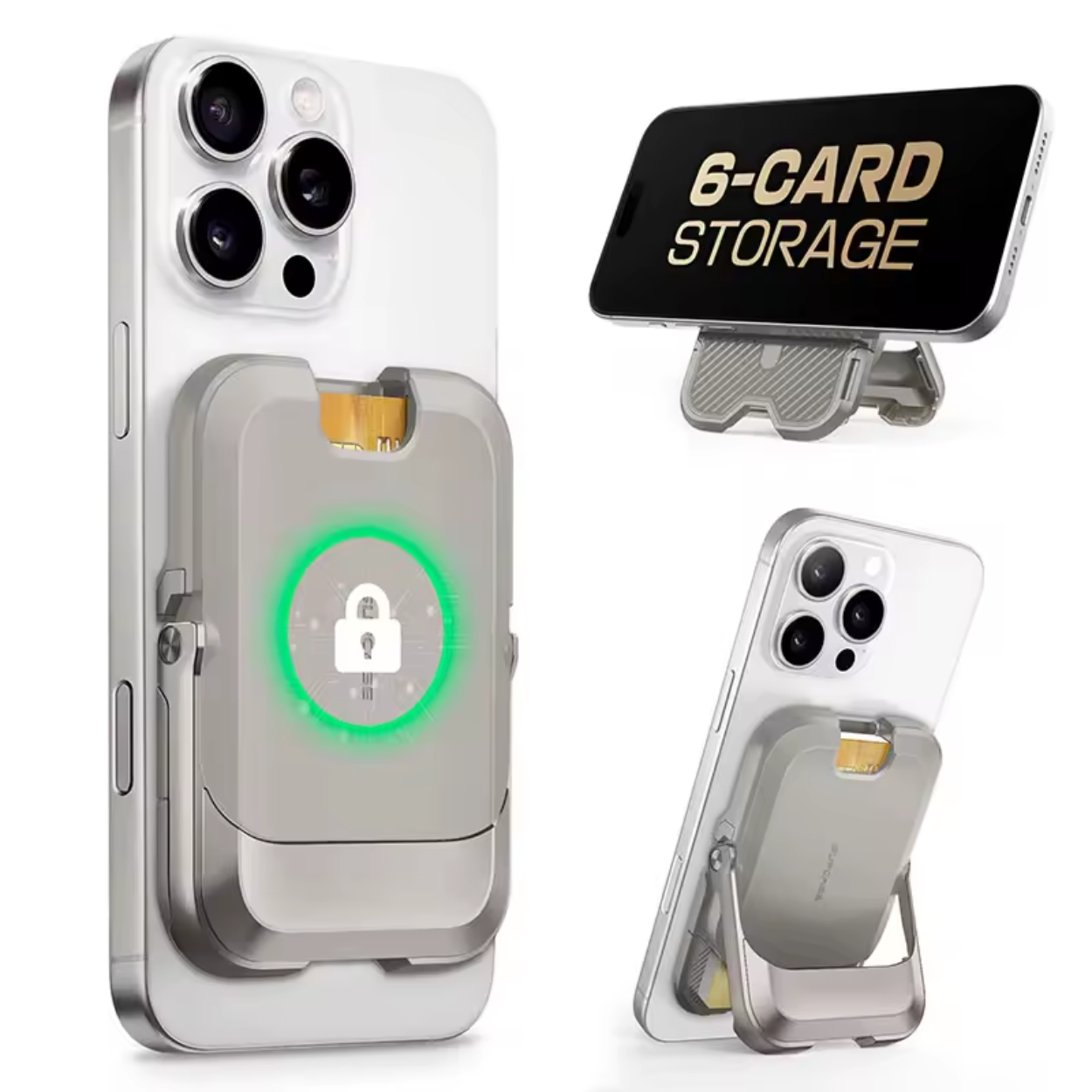 Smart iPhone Tegnebog med 6 Kortpladser