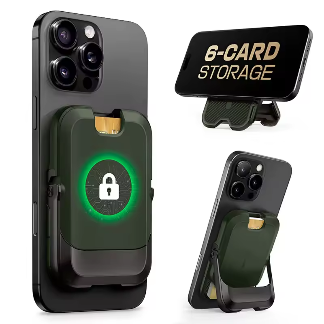 Smart iPhone Tegnebog med 6 Kortpladser
