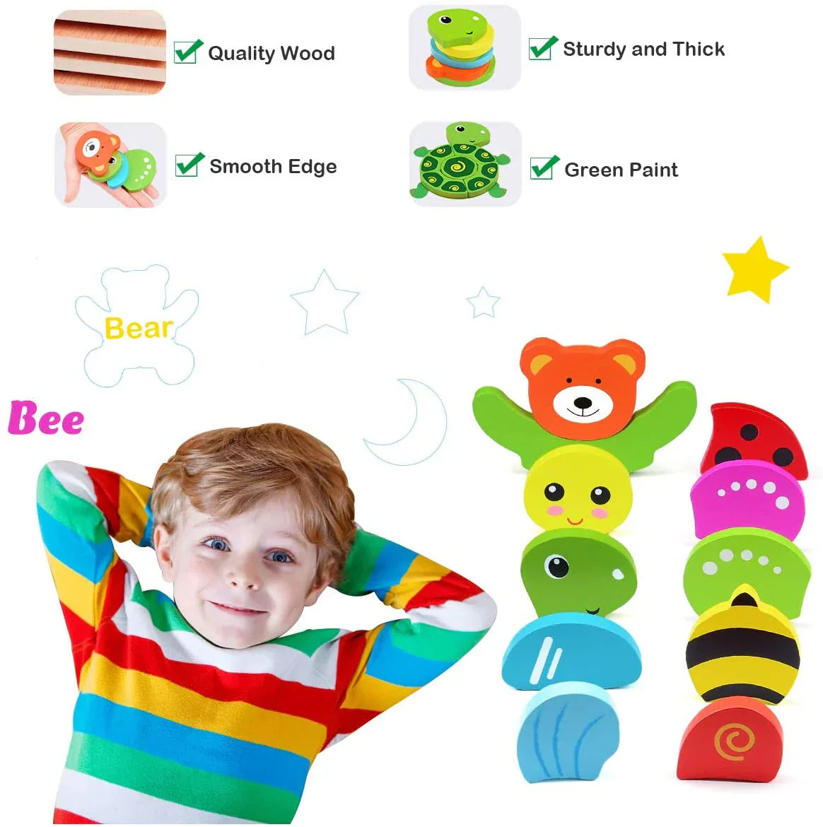 Montessori Dyrepuslespil - Styrker Finmotorikken