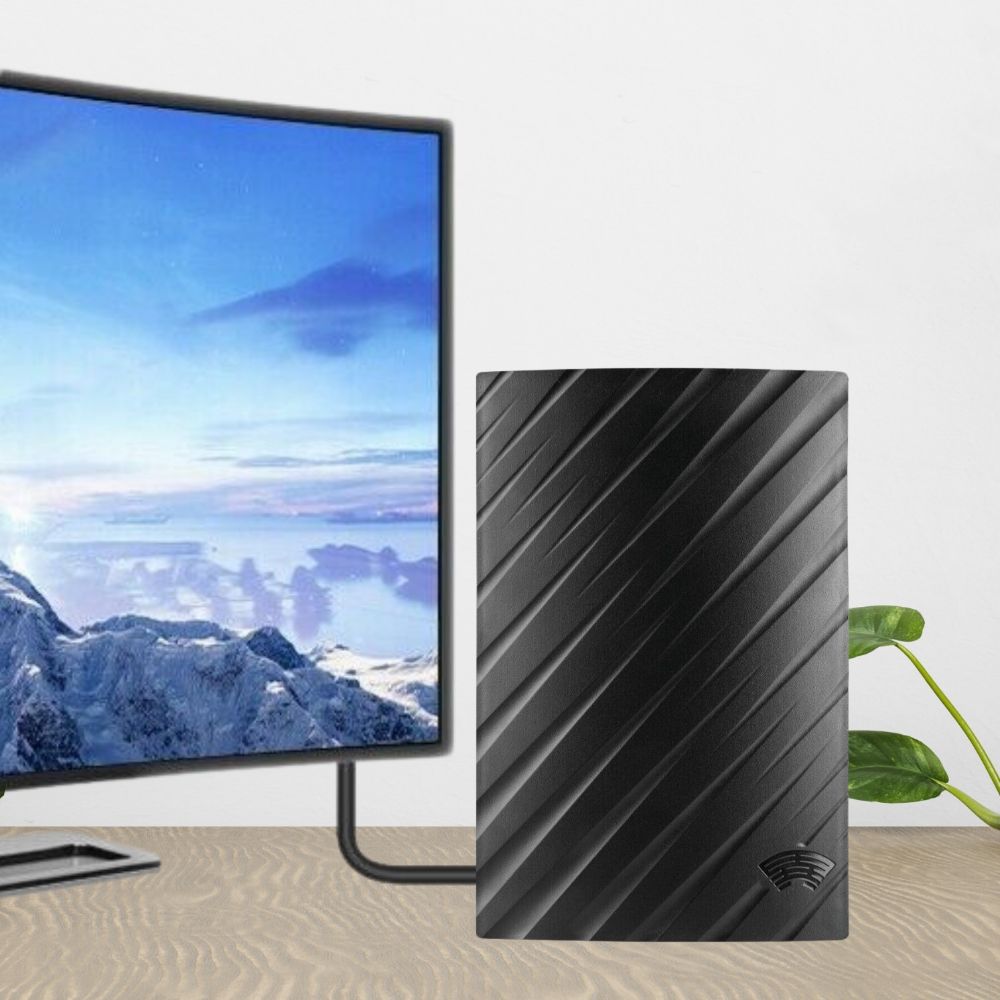 Indendørs TV-antenne, 4K, lang rækkevidde, digital modtagerantenne