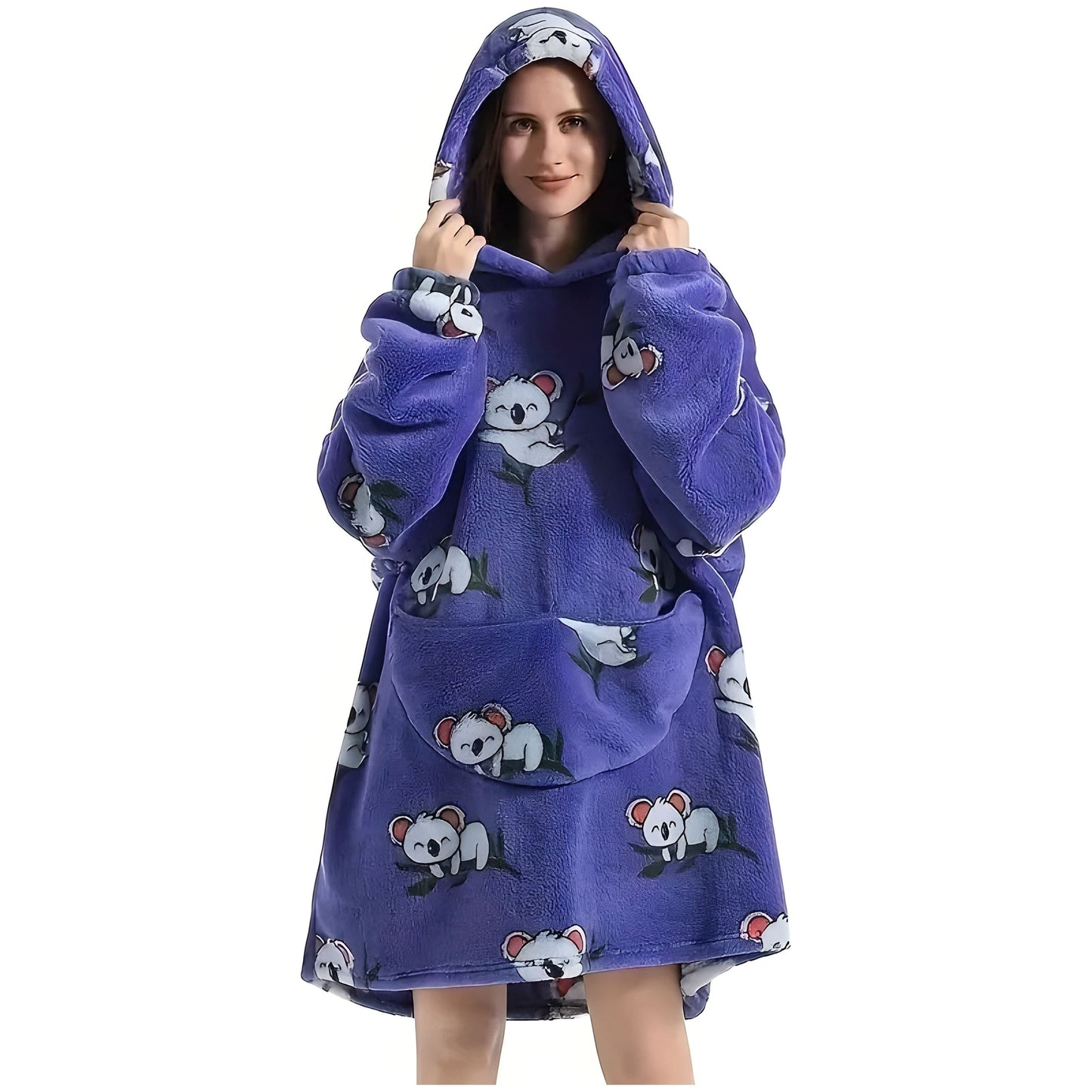 Vendbar Fleece Kapuzen-Tæppe – Ultimativ Komfort & Stil