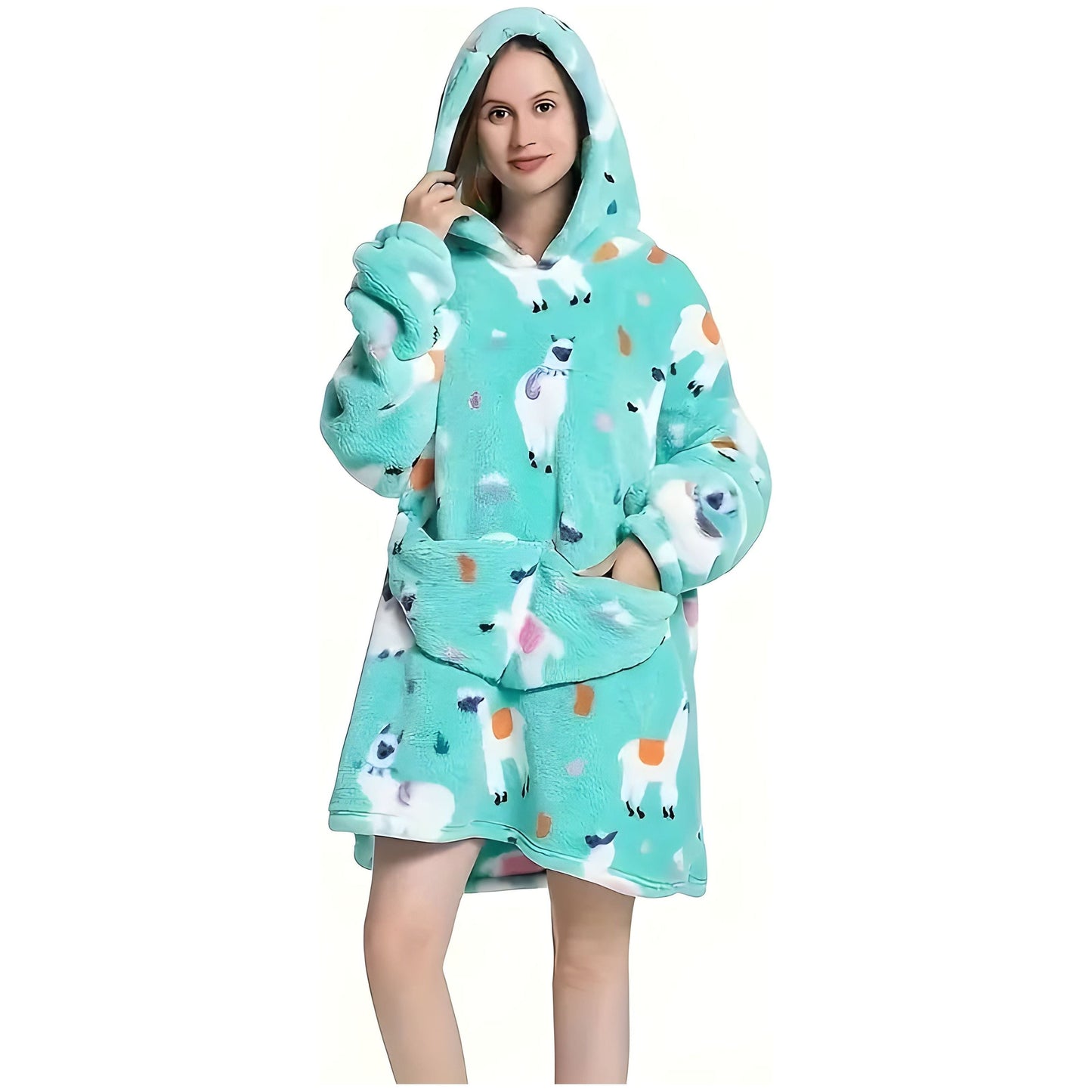 Vendbar Fleece Kapuzen-Tæppe – Ultimativ Komfort & Stil