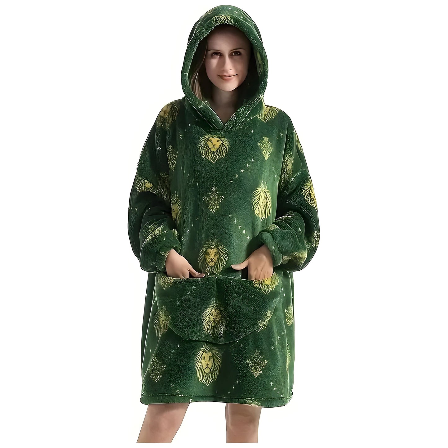 Vendbar Fleece Kapuzen-Tæppe – Ultimativ Komfort & Stil