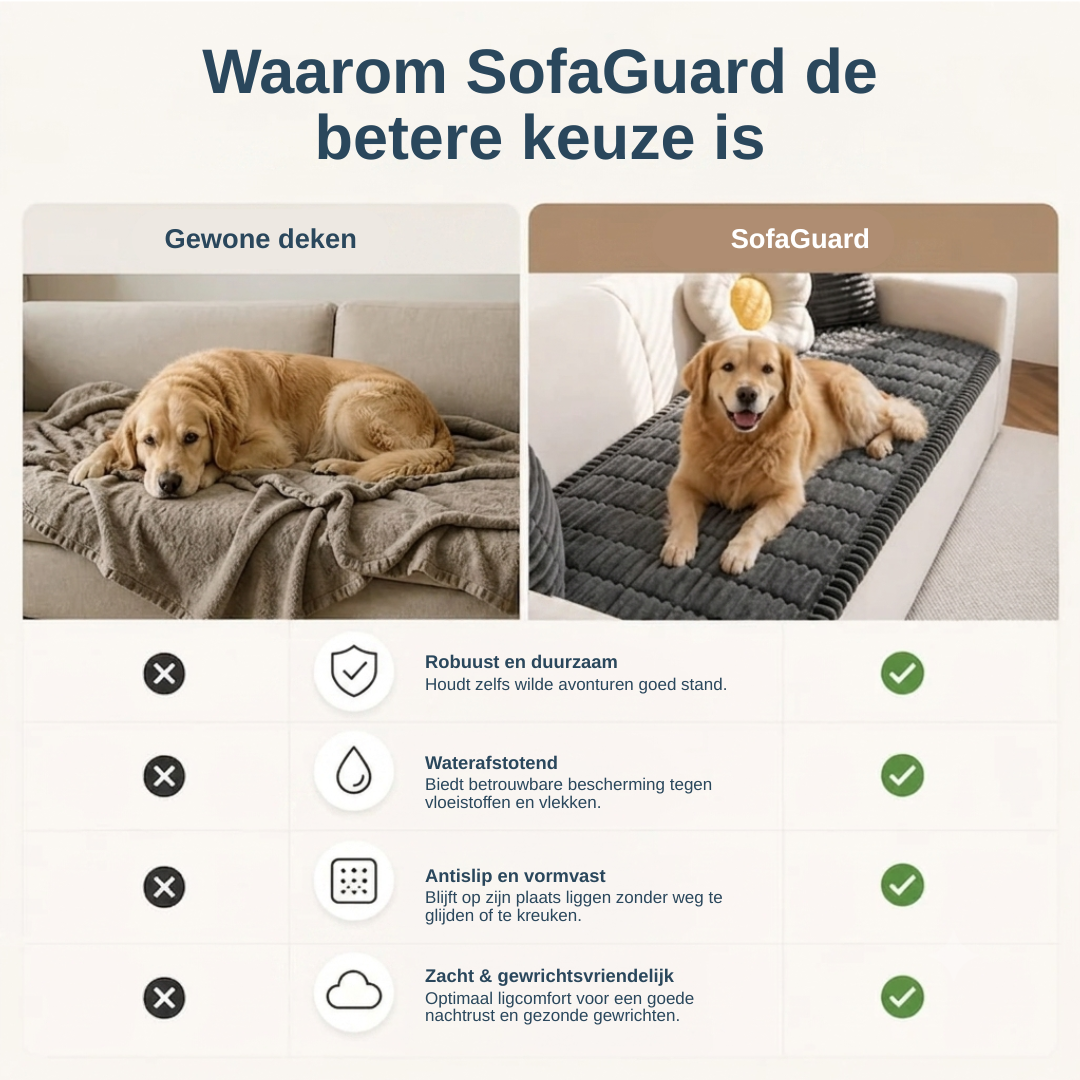 Brittany Sofasæde — vandafvisende tæppe til hunde og katte