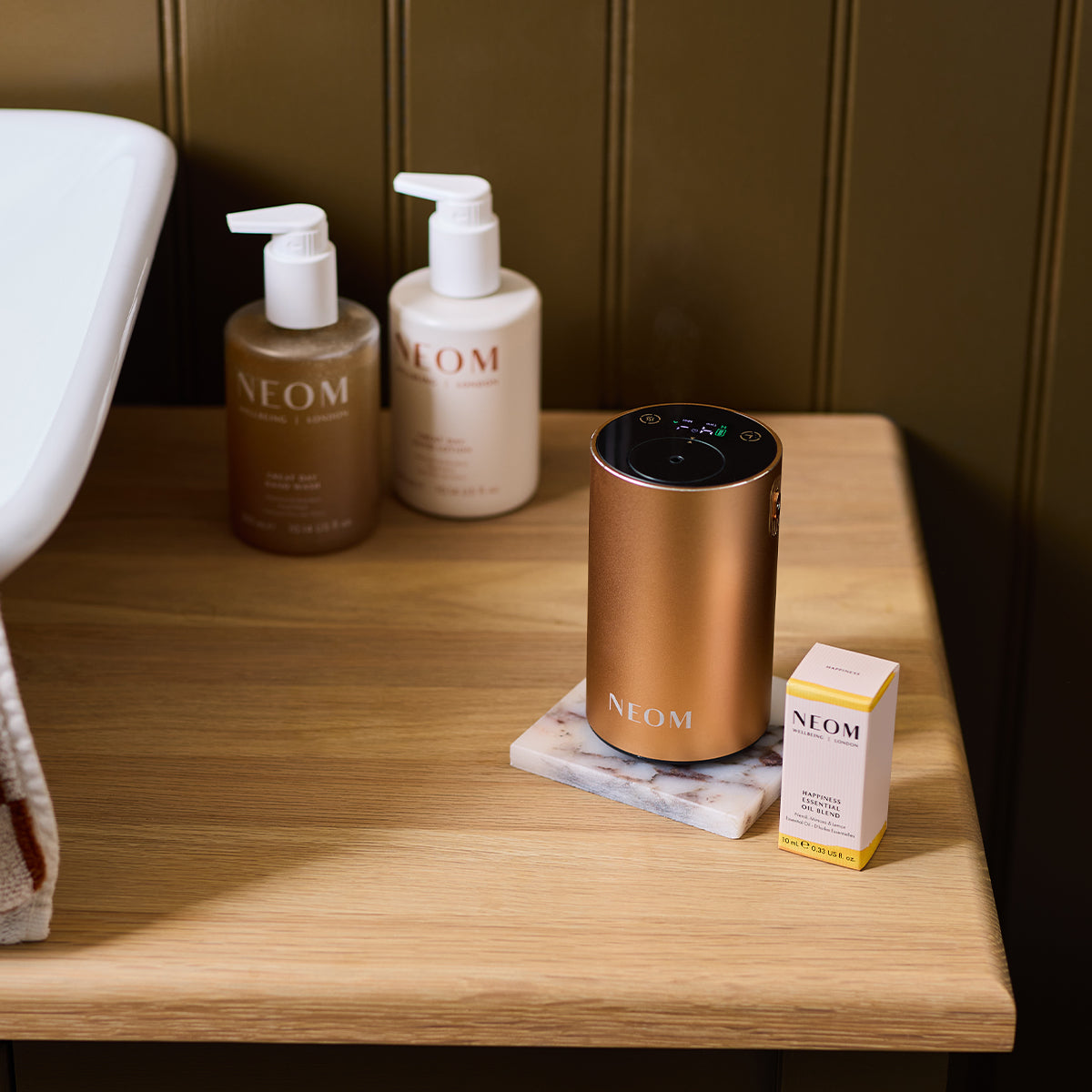 Aroma Diffuser uden vand til essentielle olier med genopladeligt batteri og justerbar duftstyrke
