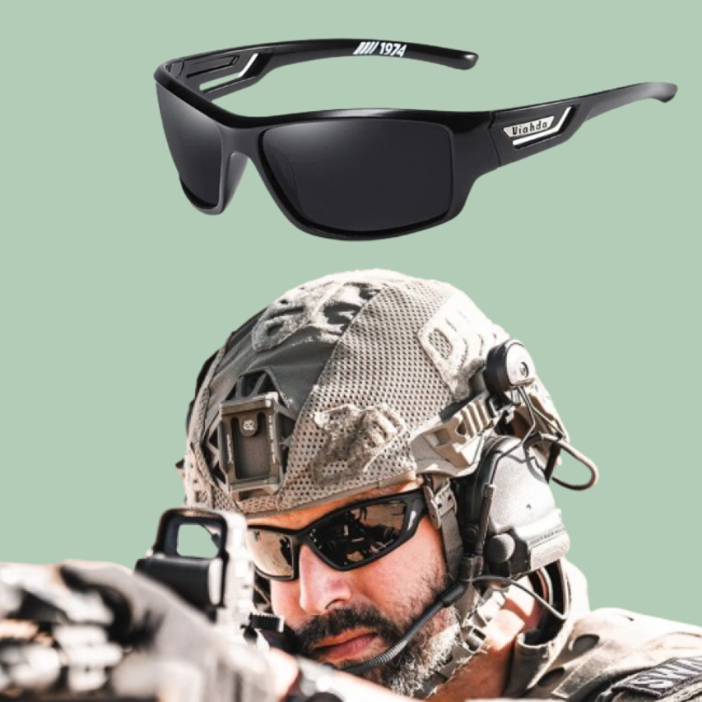 Polariserade UV400 Solglasögon med Militär Design