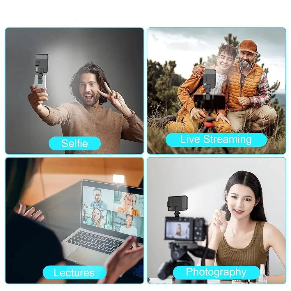 Bærbart LED-lys til perfekte selfies og videoopkald