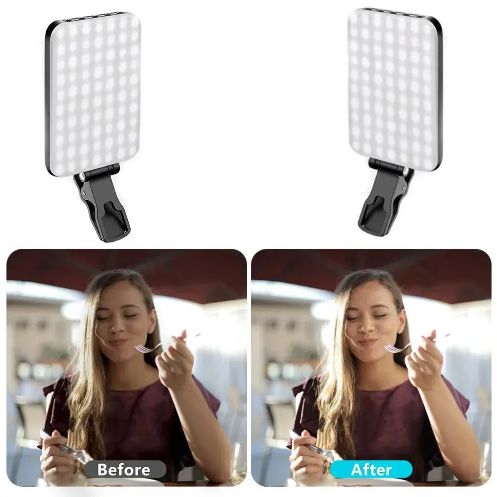 Bærbart LED-lys til perfekte selfies og videoopkald