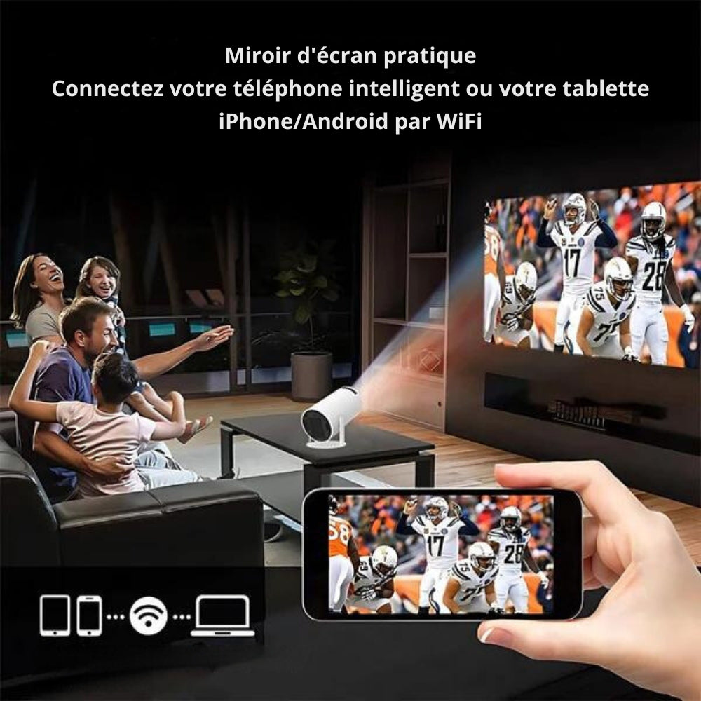 Bärbar 4K miniprojektor – hemmabio i fickformat