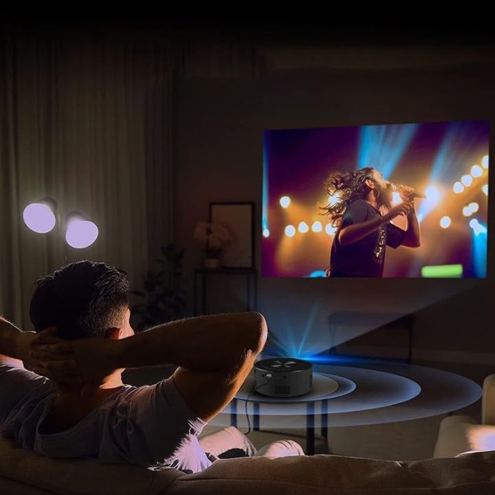 Bærbar HD Mini Projektor – Trådløs Streaming og Biografoplevelse