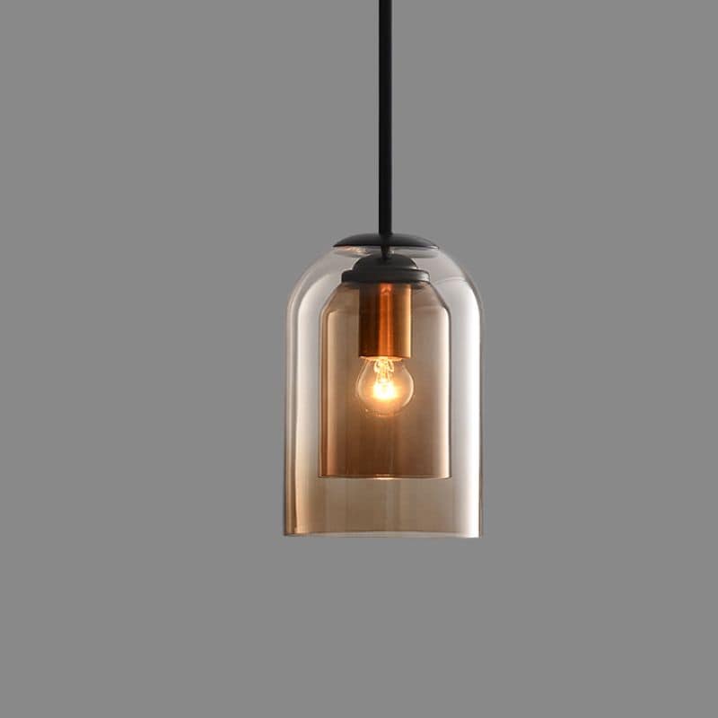 Modern taklampa med dubbelt glas för vardagsrum och matsal
