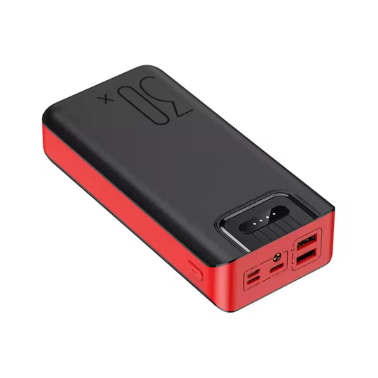 Kraftfuld Powerbank 30000mAh med 2 USB og Type-C Opladning