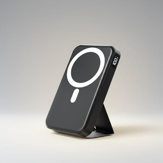 Trådløs Magnetisk Powerbank med Foldbar Stand – 10.000mAh