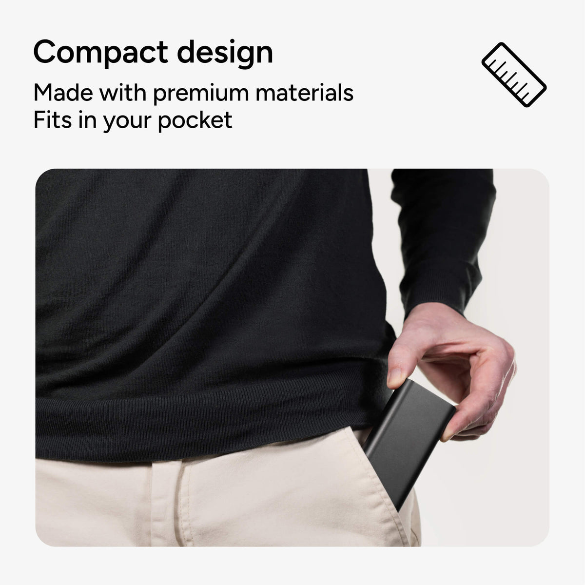 Kompakt 10000 mAh Powerbank med Hurtigopladning og Dual USB-C