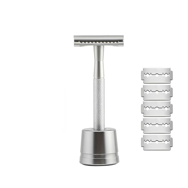 EleganceShave | 5-Klinge Barberingssæt i Stilfulde Farver