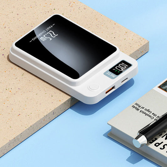 Smal Powerbank 20000mAh med Snabbladdning och Trådlös Laddning