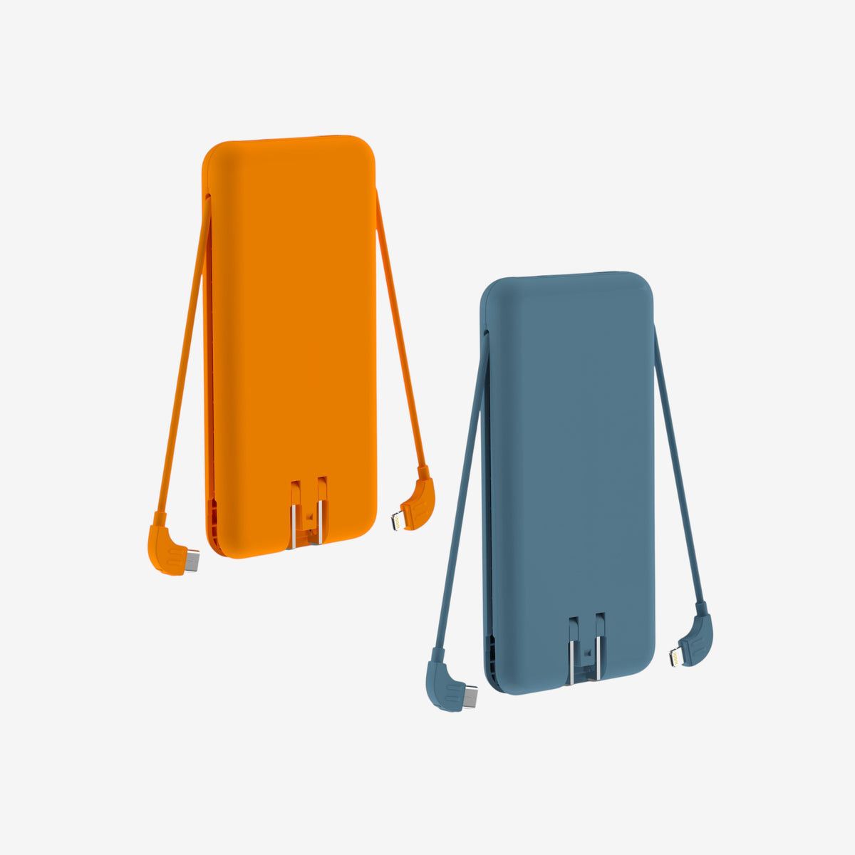 10.000 mAh Powerbank med Reiselader | 5-i-1 Qi Oplader med kabler
