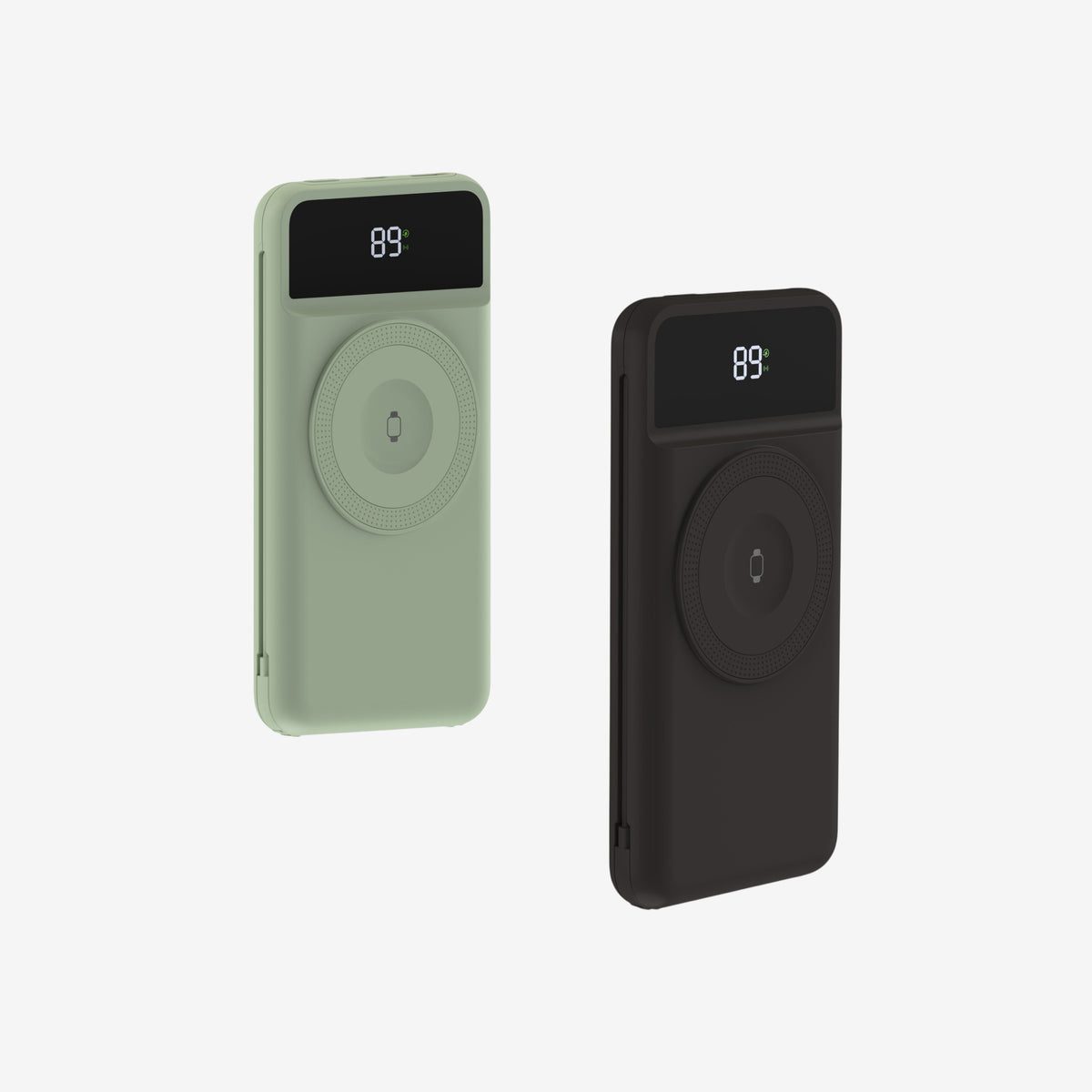 10.000 mAh Powerbank med Reiselader | 5-i-1 Qi Oplader med kabler