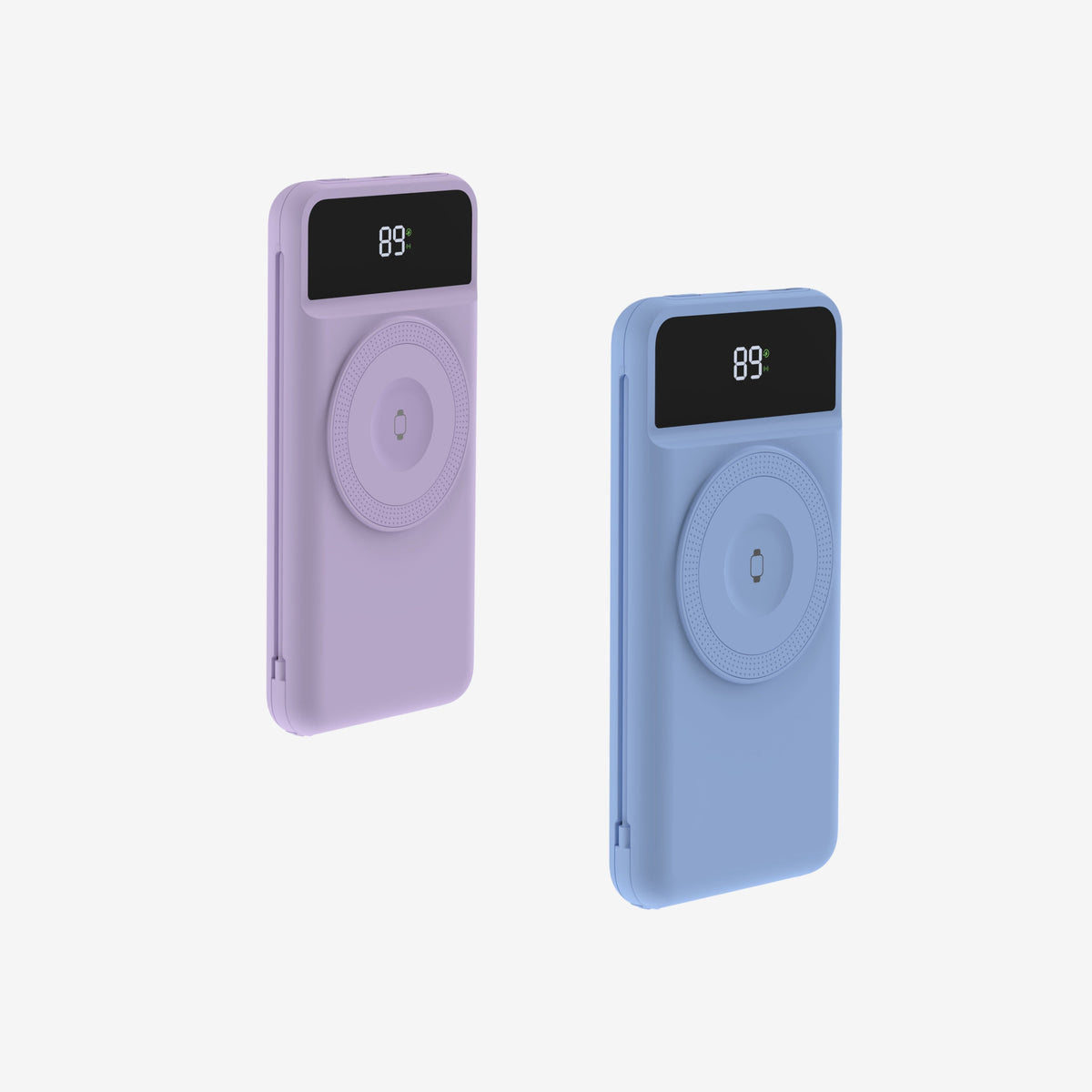 10.000 mAh Powerbank med Reiselader | 5-i-1 Qi Oplader med kabler