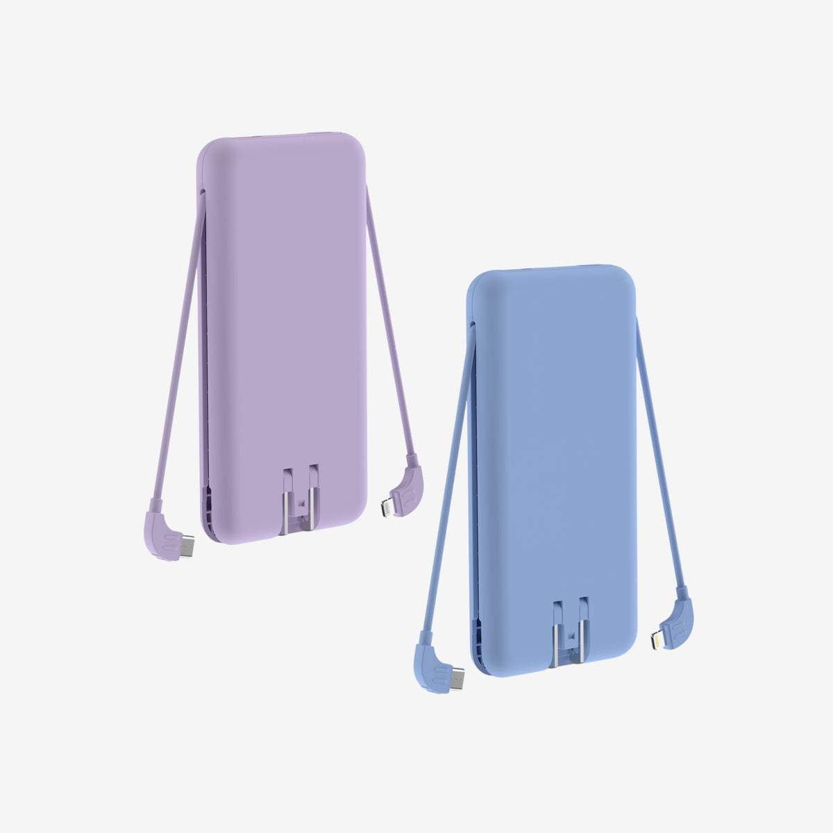 10.000 mAh Powerbank med Reiselader | 5-i-1 Qi Oplader med kabler