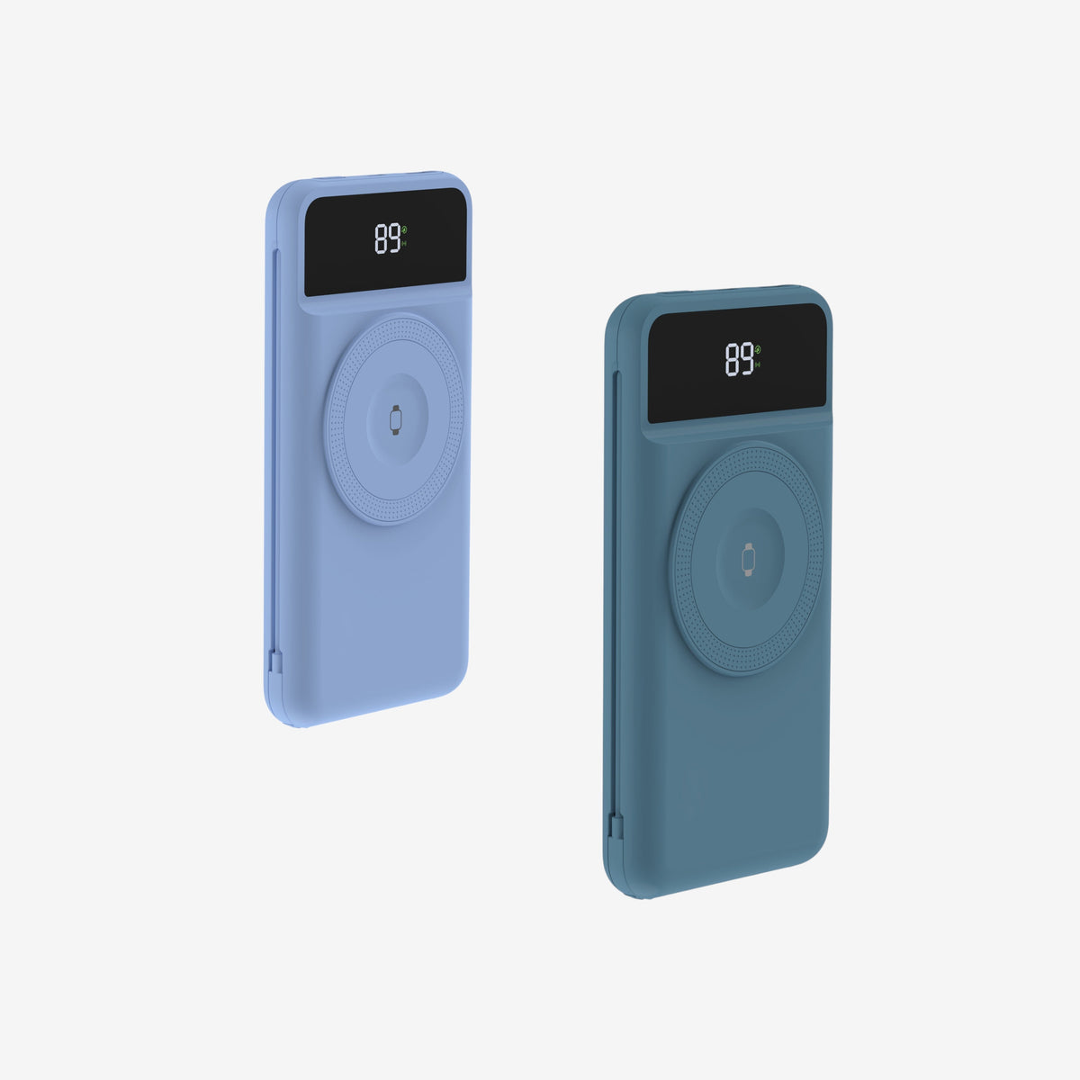 10.000 mAh Powerbank med Reiselader | 5-i-1 Qi Oplader med kabler