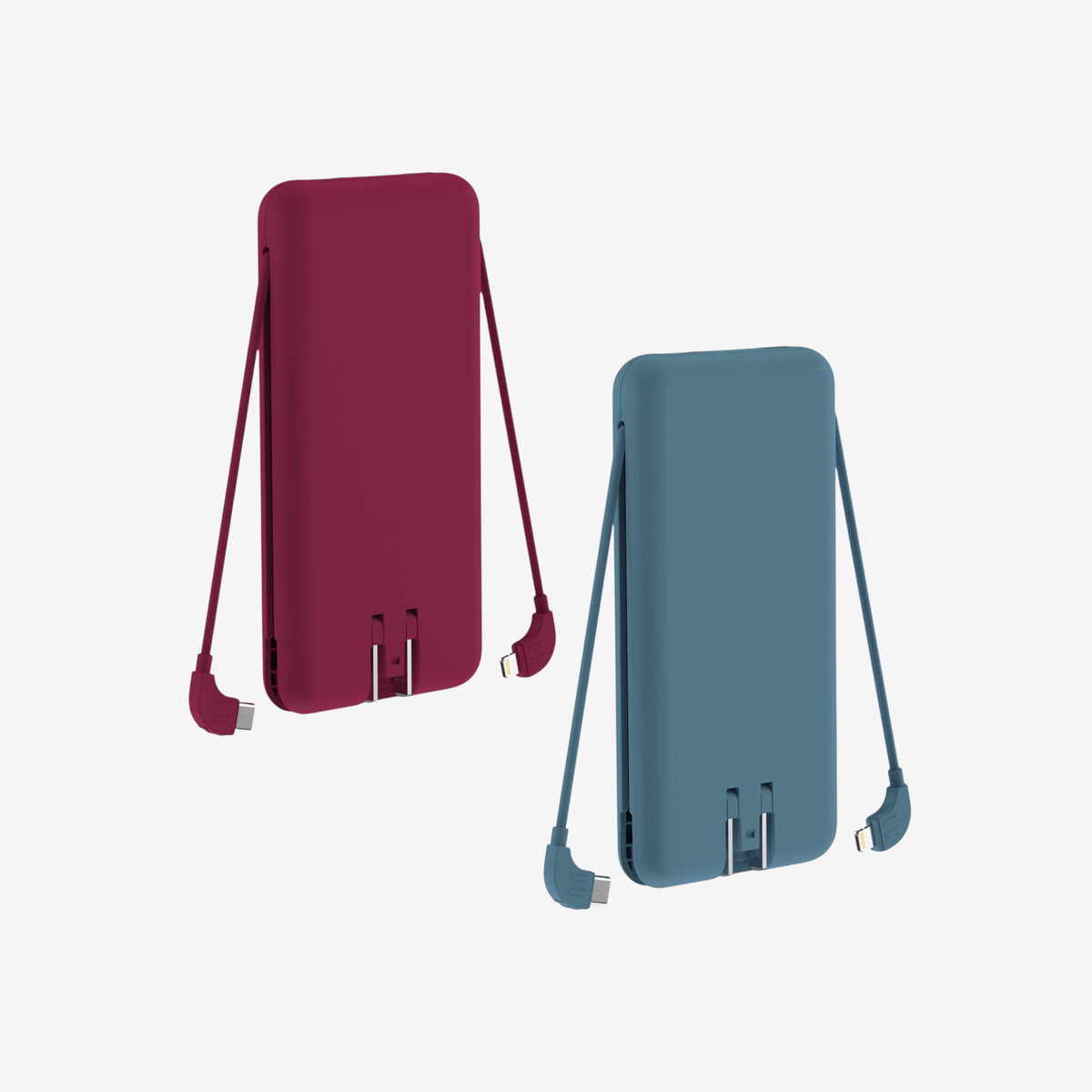 10.000 mAh Powerbank med Reiselader | 5-i-1 Qi Oplader med kabler