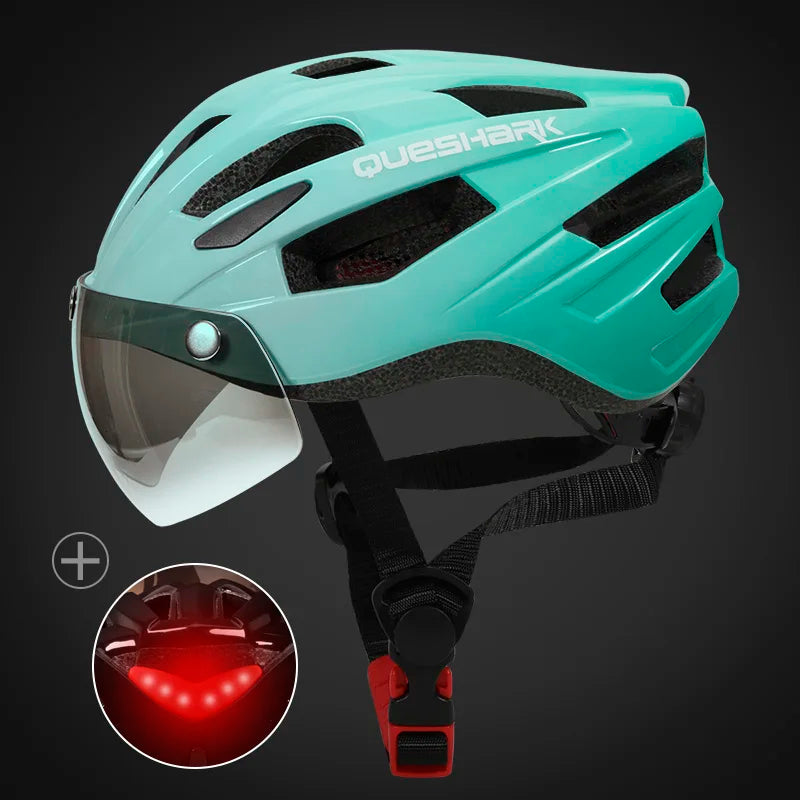 Cykelhjelm | Letvægtsdesign med integreret LED-baglys og optimal sikkerhed for mænd og kvinder