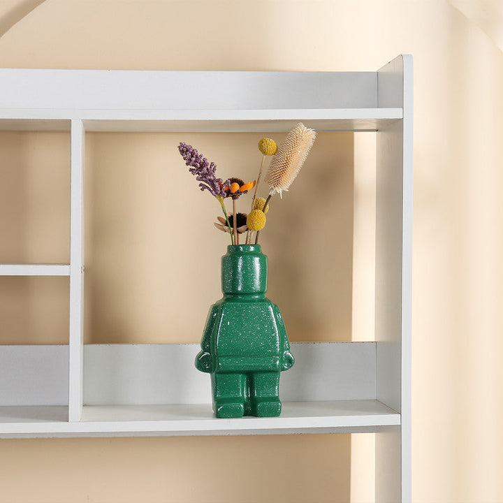 Farverige Robotplanter i Keramik - PixelPotter