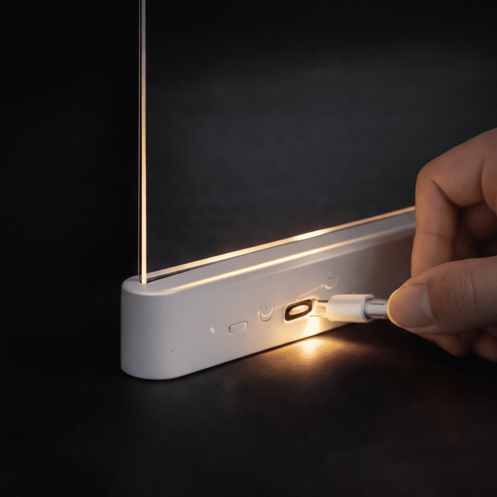 LED Boglampe med Justerbar Lysstyrke og USB Opladning