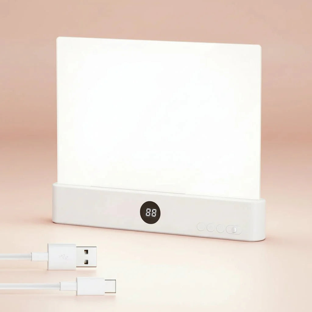 LED Boglampe med Justerbar Lysstyrke og USB Opladning