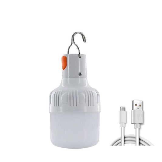 Kraftfuld LED Campinglampe med Genopladelig USB & Krog