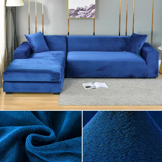 Elastiskt Velour Sofföverdrag - Perfekt Passform & Enkel Skötsel
