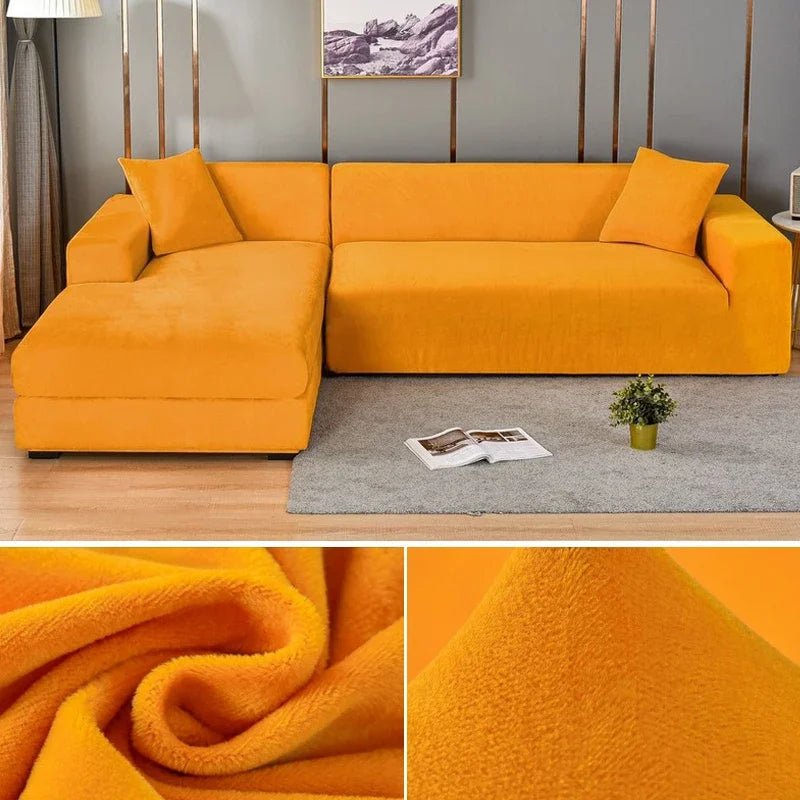 Elastisk Velour Sofabetræk - Perfekt Pasform & Let Pleje