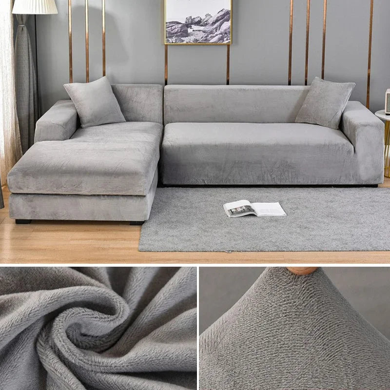 Elastisk Velour Sofabetræk - Perfekt Pasform & Let Pleje