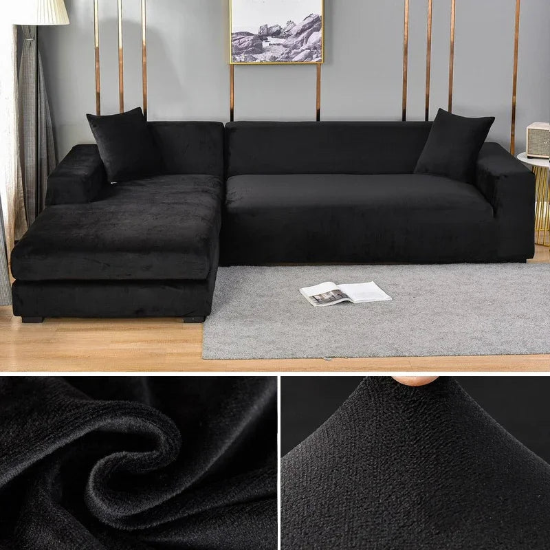 Elastisk Velour Sofabetræk - Perfekt Pasform & Let Pleje