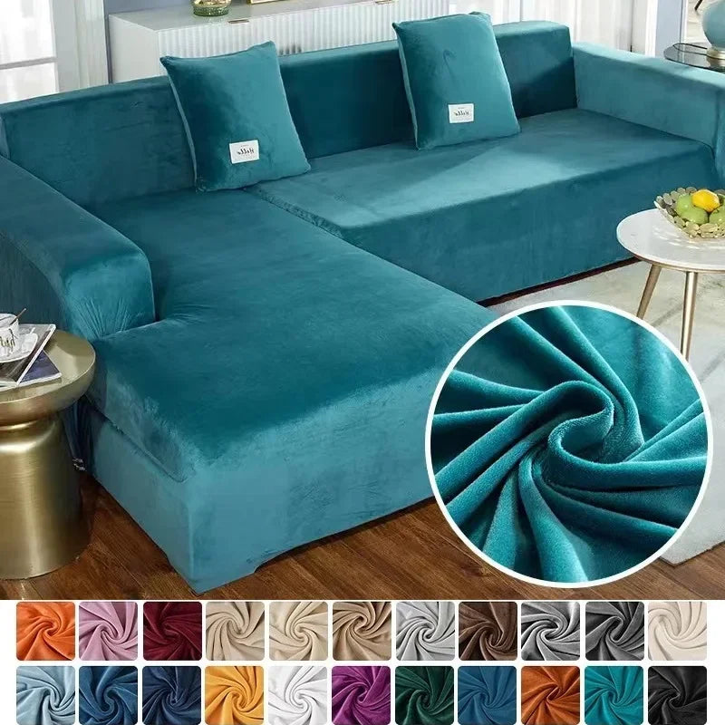 Elastisk Velour Sofabetræk - Perfekt Pasform & Let Pleje