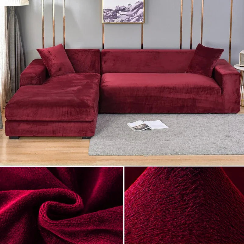 Elastisk Velour Sofabetræk - Perfekt Pasform & Let Pleje