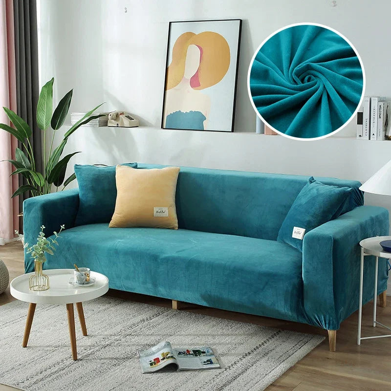 Elastisk Velour Sofabetræk - Perfekt Pasform & Let Pleje