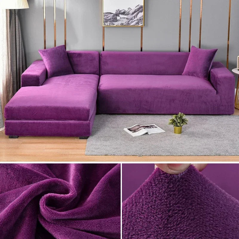 Elastisk Velour Sofabetræk - Perfekt Pasform & Let Pleje