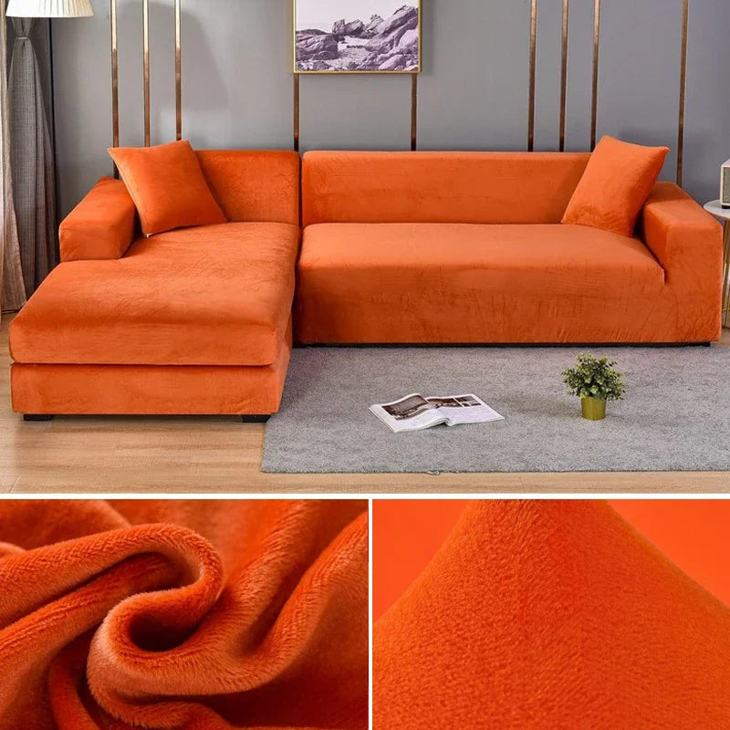 Elastisk Velour Sofabetræk - Perfekt Pasform & Let Pleje