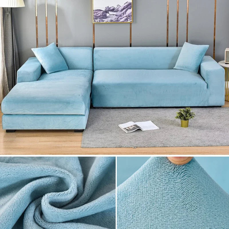 Elastisk Velour Sofabetræk - Perfekt Pasform & Let Pleje